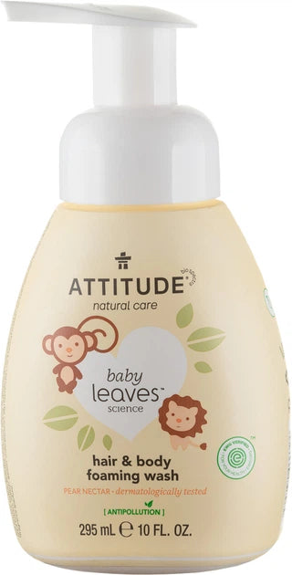 Attitude Pear Nectar Baby Shampoo and Foaming Body Wash 295ml x 3 Pack