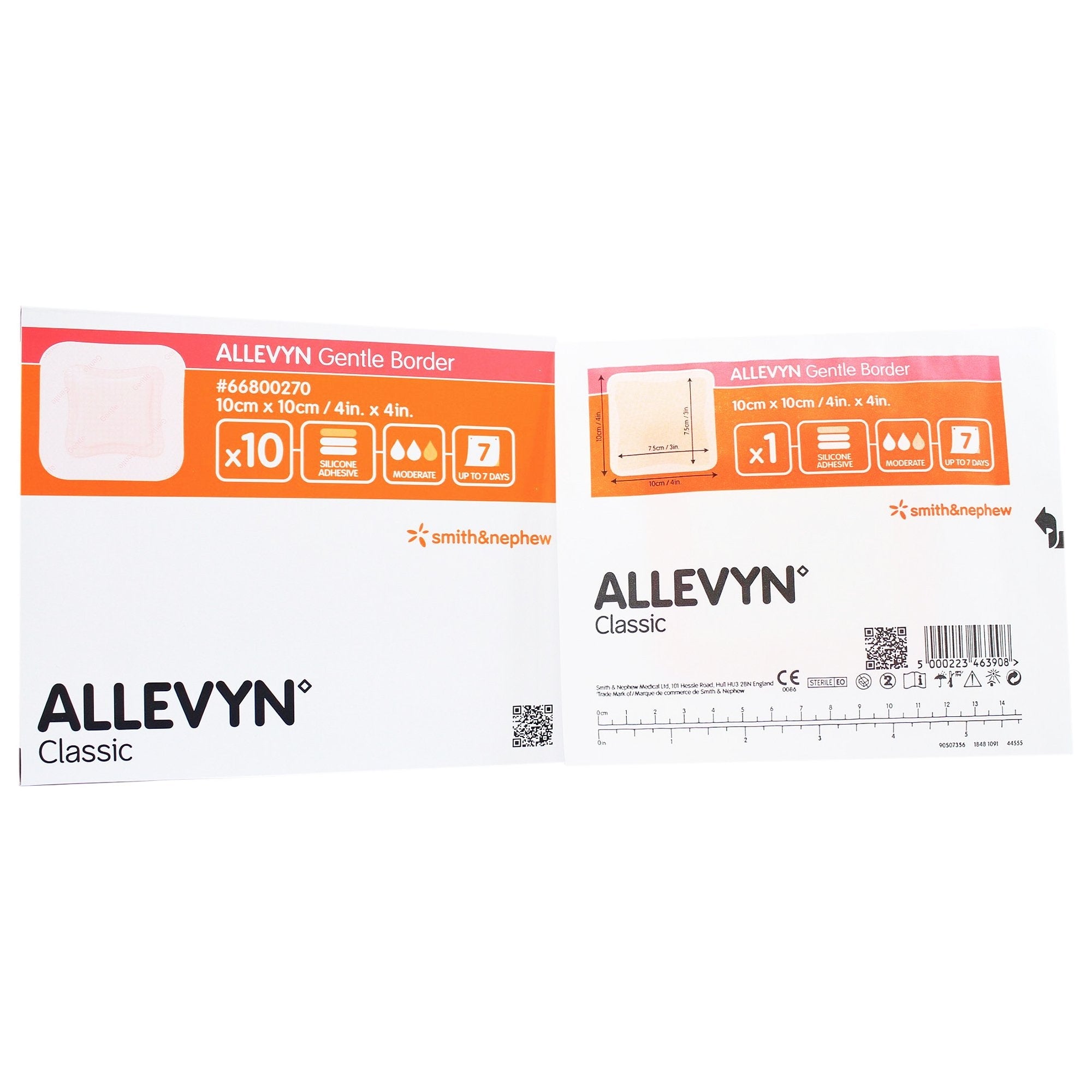 Allevyn Gentle Border Dressing 10cm x 10cm - 10 Pack