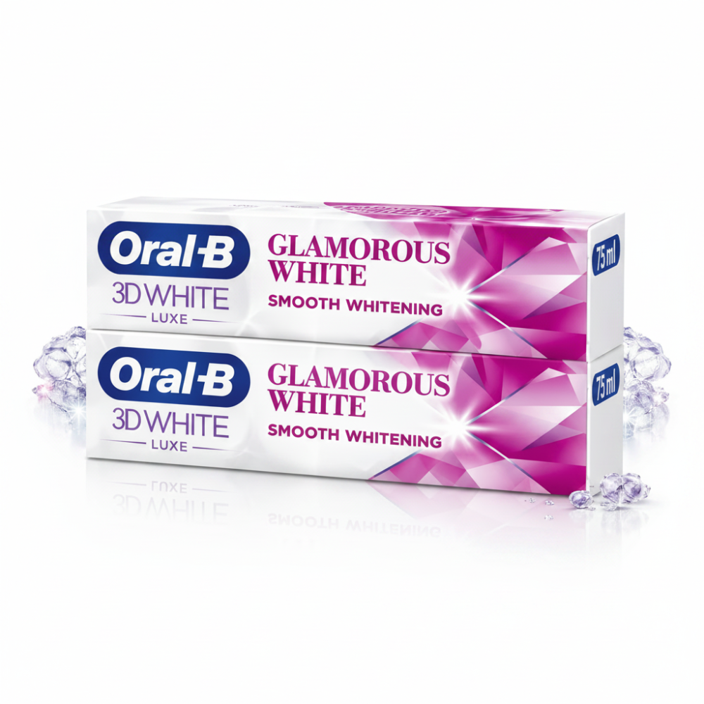 Oral B 3D White Luxe Glamourous White Toothpaste - 75ml x 2