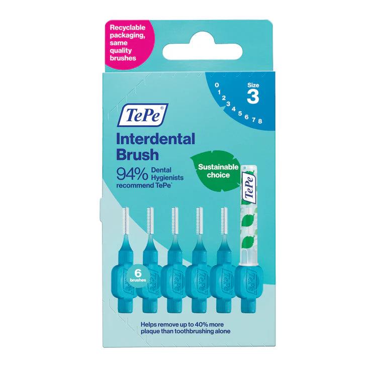 TePe Blue Interdental Brush 0.6mm - 6 Pieces