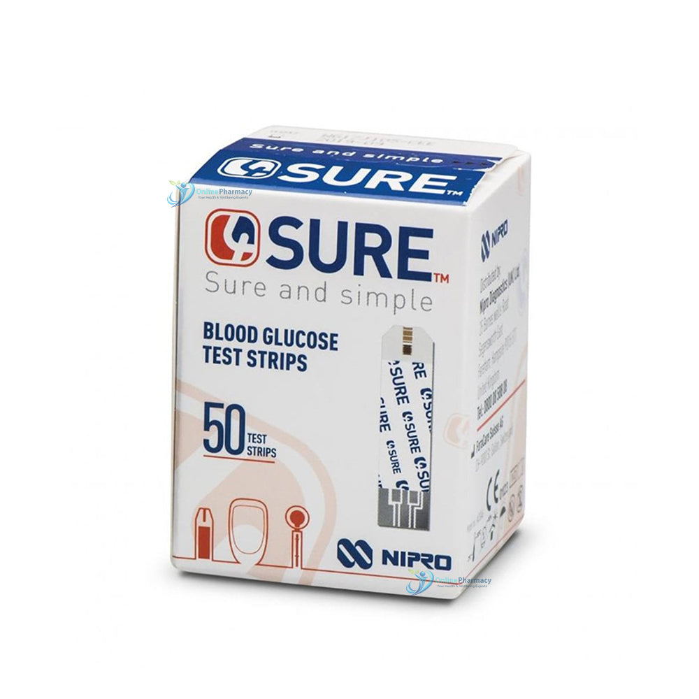 4Sure Blood Glucose Test Strips - 50 Pack