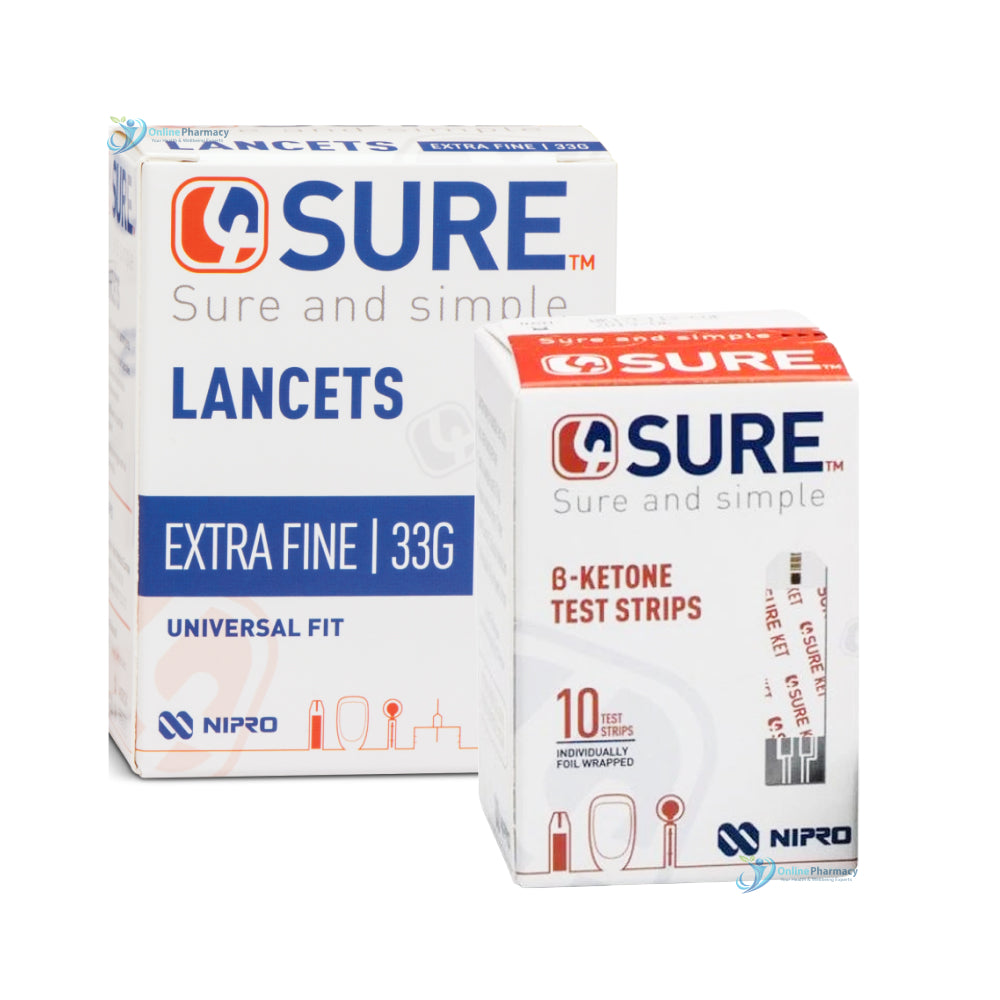 4Sure Ketone Strips and Lancets Bundle