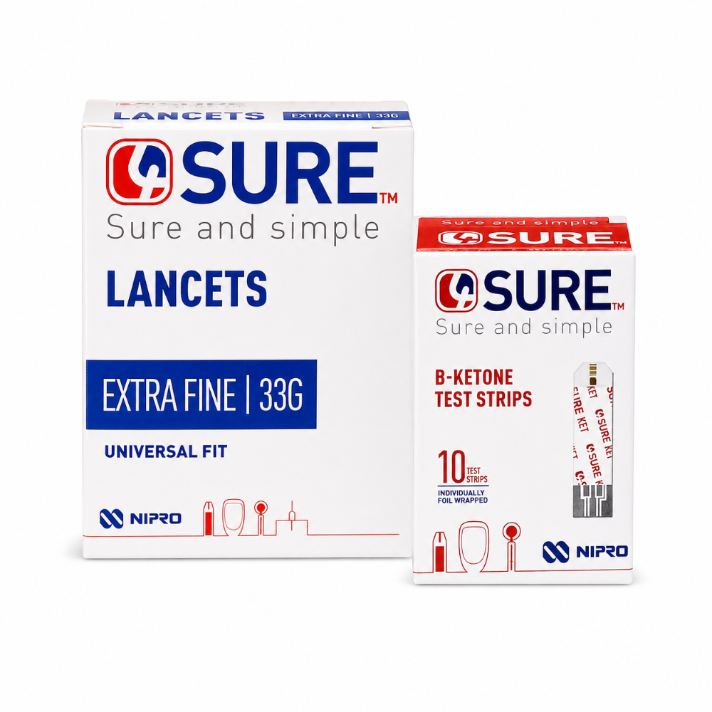 4Sure Ketone Strips and Lancets Bundle