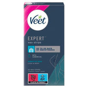 Veet Expert Wax Strips Legs Body Sensitive Hair Removal - 20s