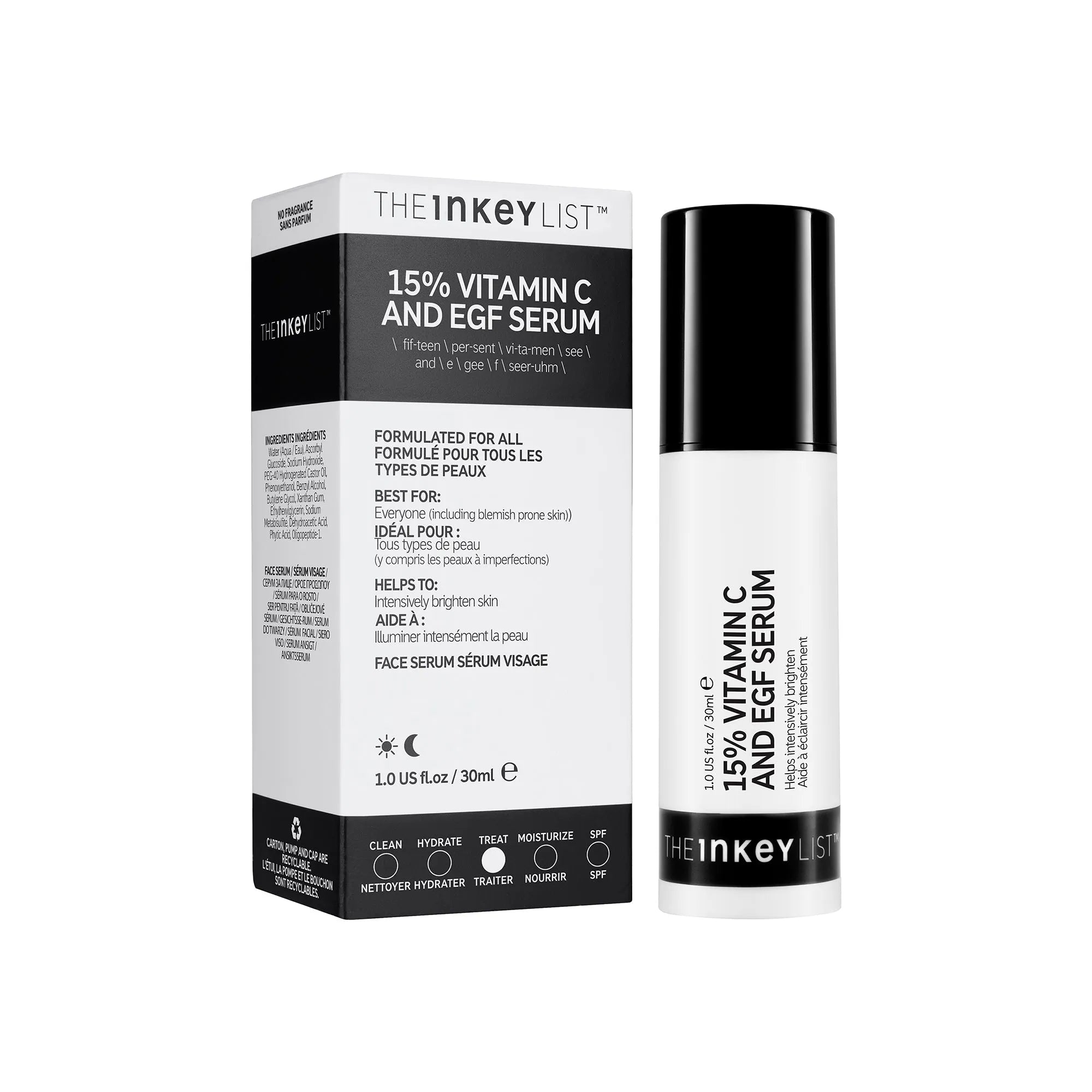 The Inkey List 15% Vit C and EGF Serum - 30ml
