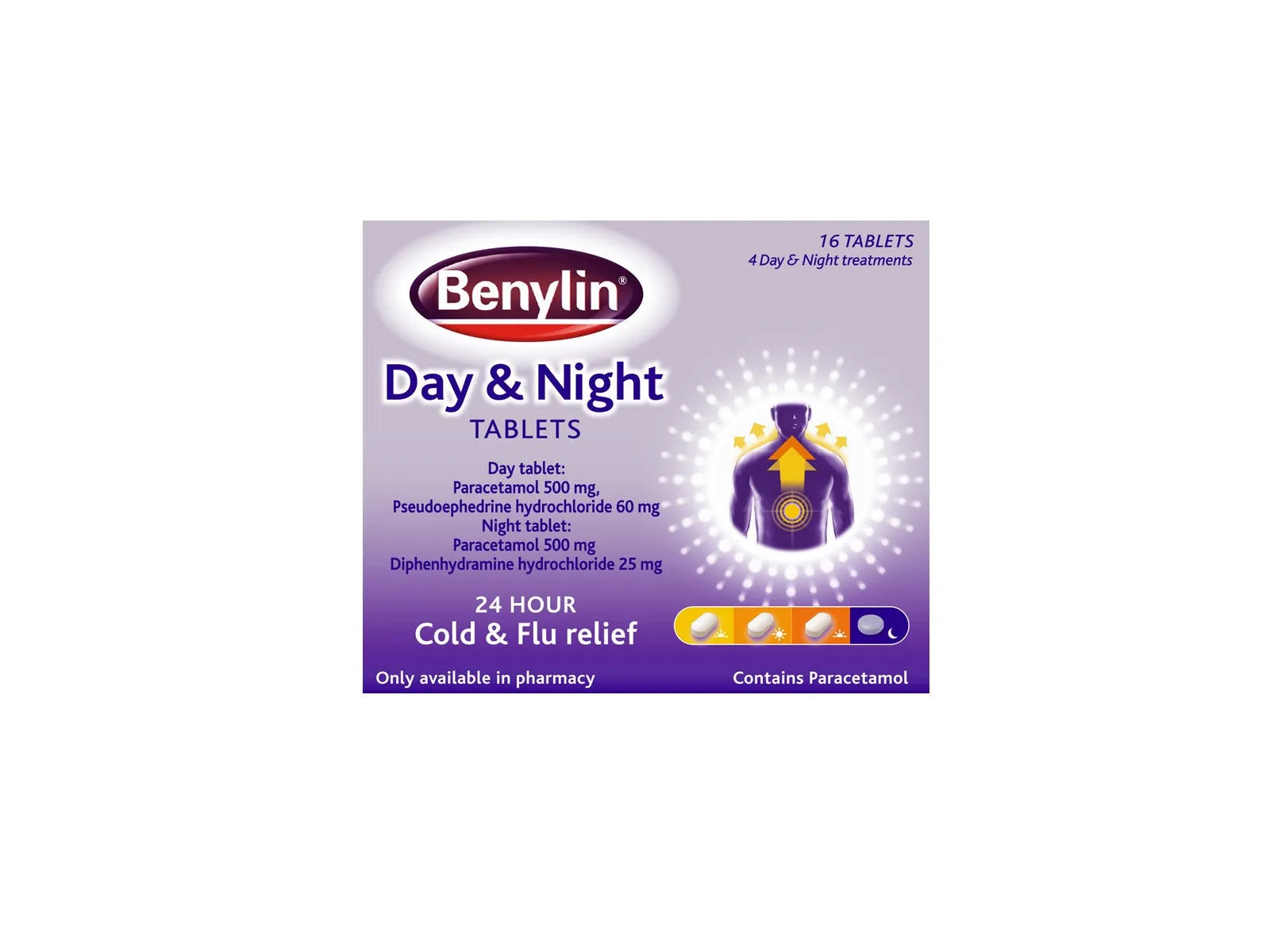 Benylin Day & Night Tablets - 16 Pack