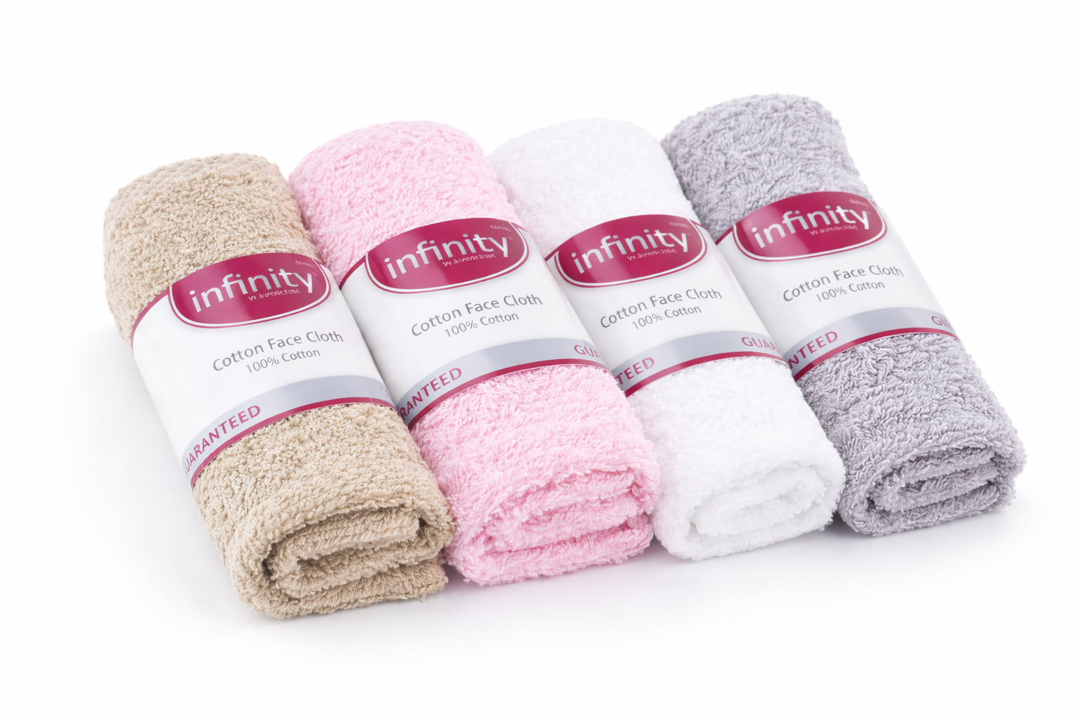 Infinity Cotton Face Cloth x 4 Bundle