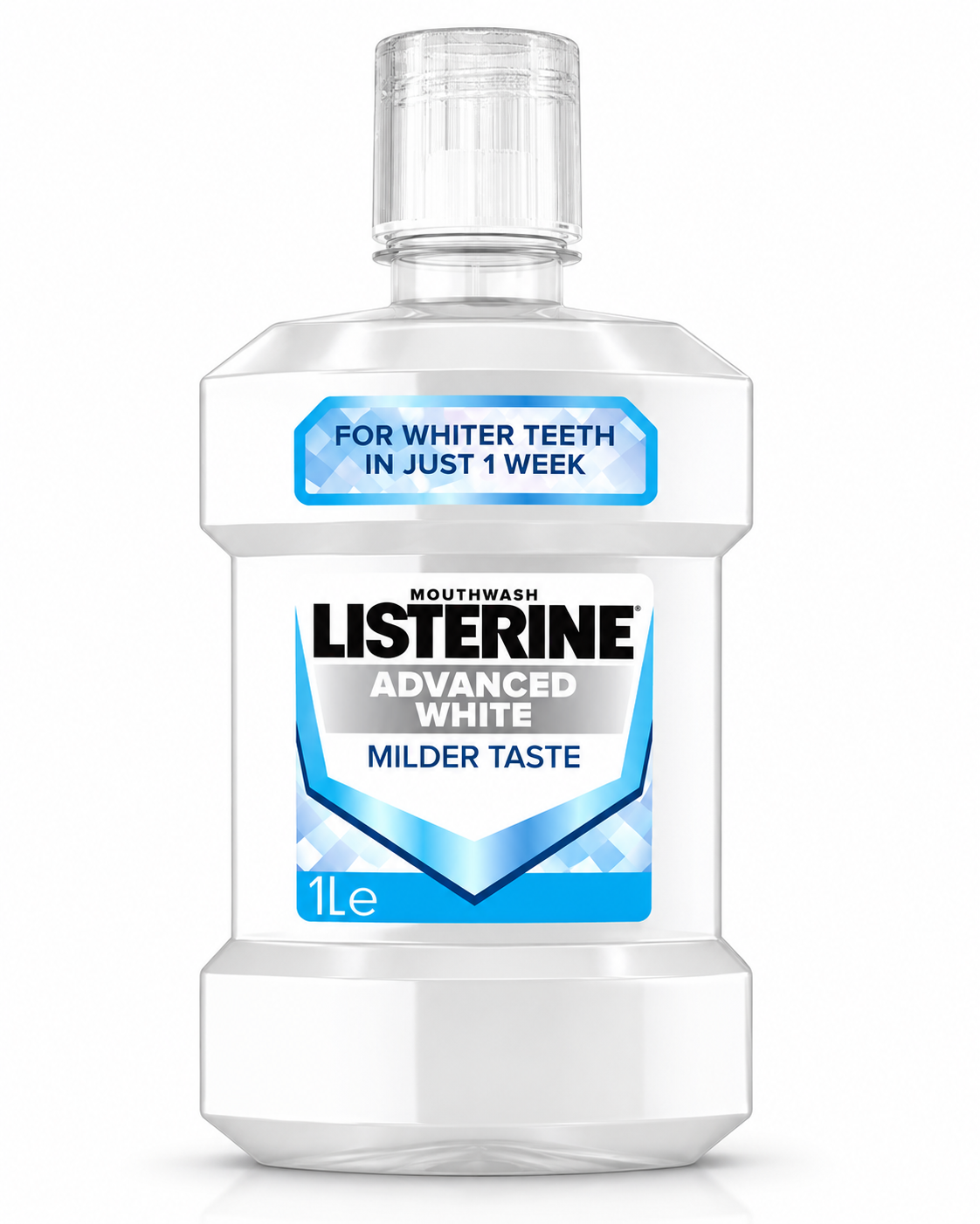 LISTERINE Advanced White Milder Taste Mouthwash - 1L