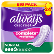 Always Discreet Normal Incontinence Pads 24 Pack