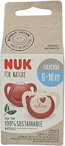 NUK For Nature Silicone Soothers 2pk - 6-18 Months