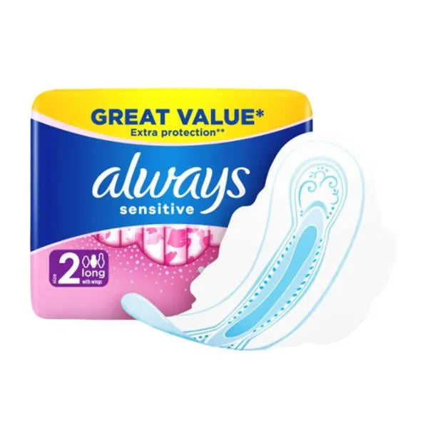 Always Sensitive Pads with Wings Ultra Long - 12 Pack