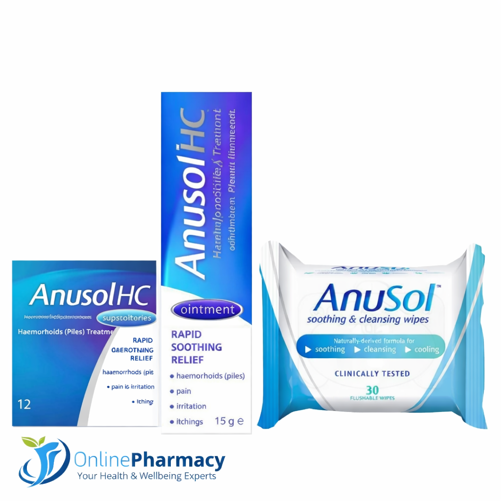 Anusol HC Ointment, Anusol HC Suppositories & Anusol Wipes Bundle