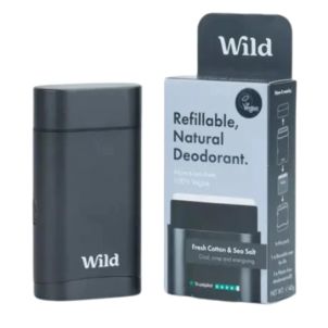 Wild Men Black Case And Cotton & Sea Salt Deodorant Starter Pack