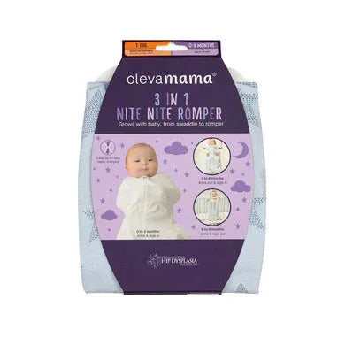 Clevamama 3 IN 1 Romper 1 Tog Blue