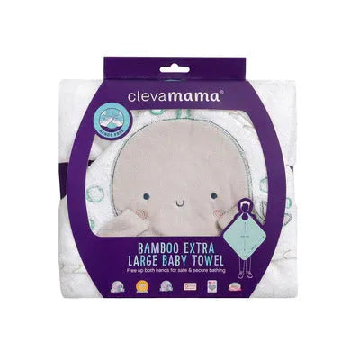 Clevamama Bamboo Ex Lg Towel Grey