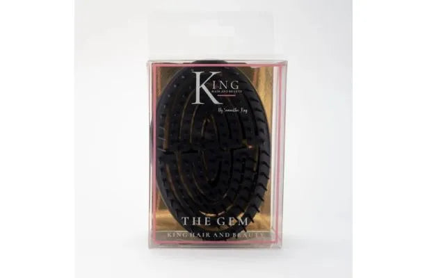 King Hair & Beauty The Gem Hairbrush - Black
