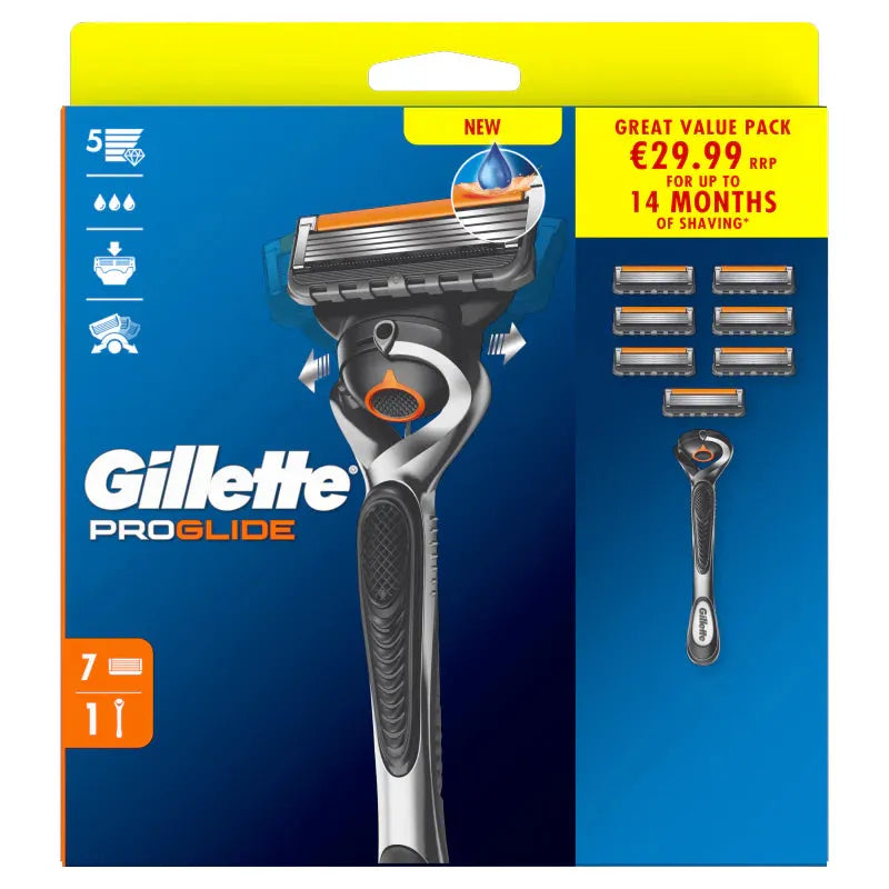 Gillette ProGlide Razor & 7 Blades