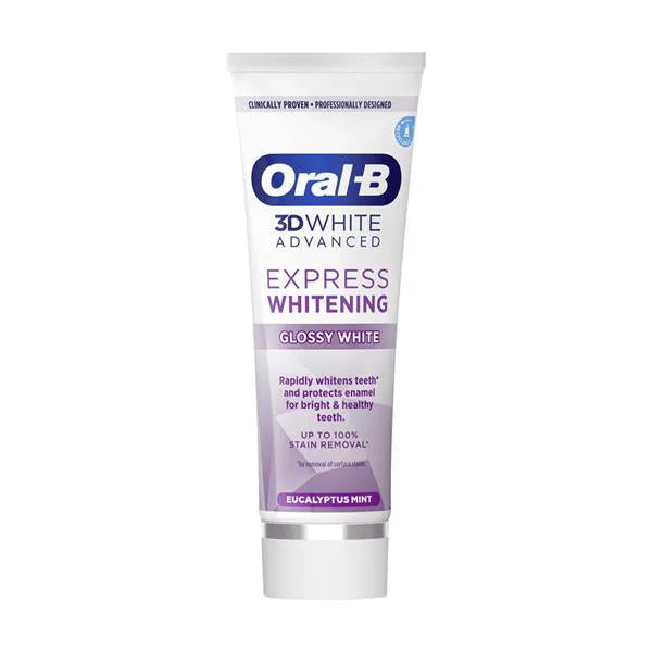 Oral-B 3D White Express Whitening Glossy White Toothpaste - 75ml