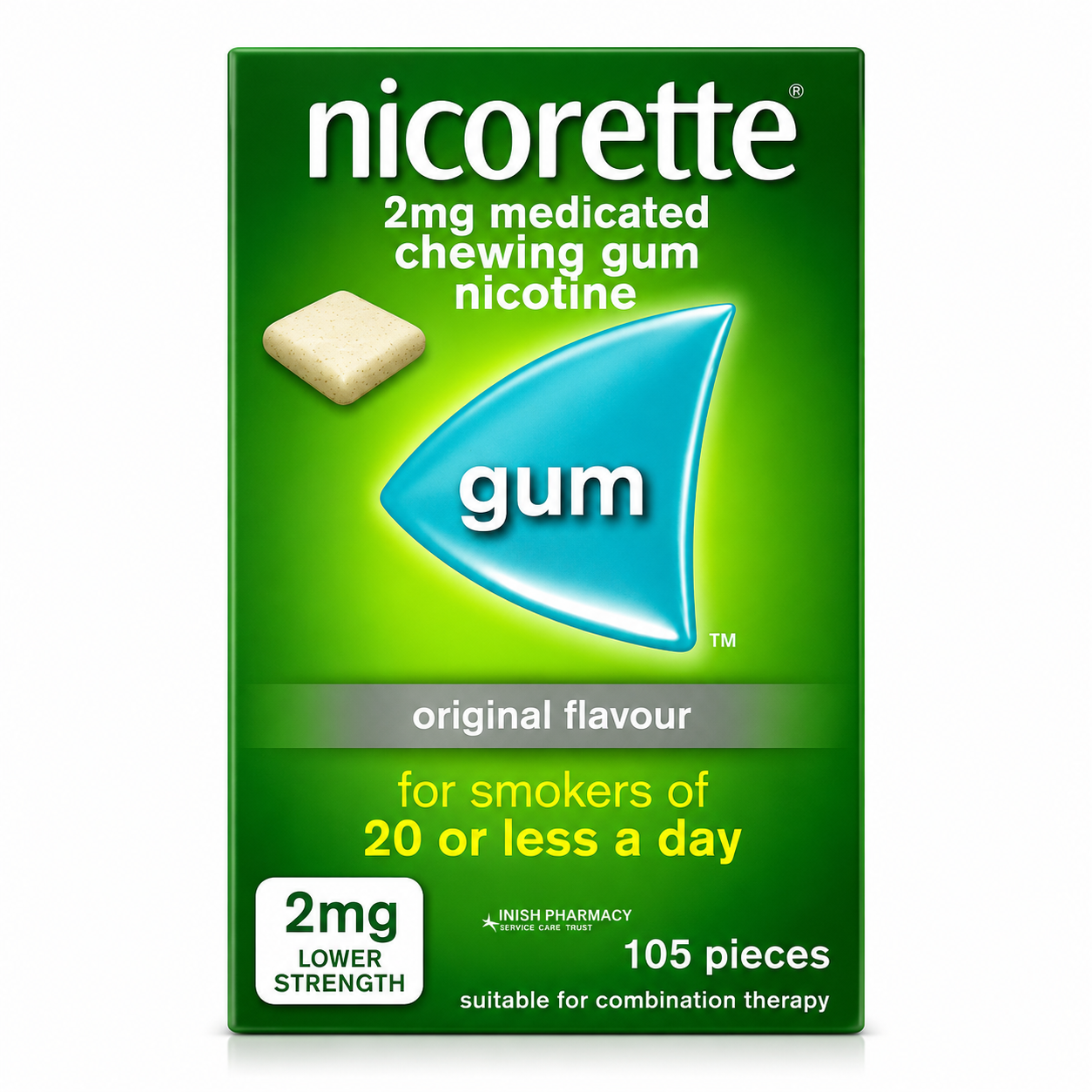 Nicorette 2mg Original Gum - 105 Pack (Expiring 07/2026)