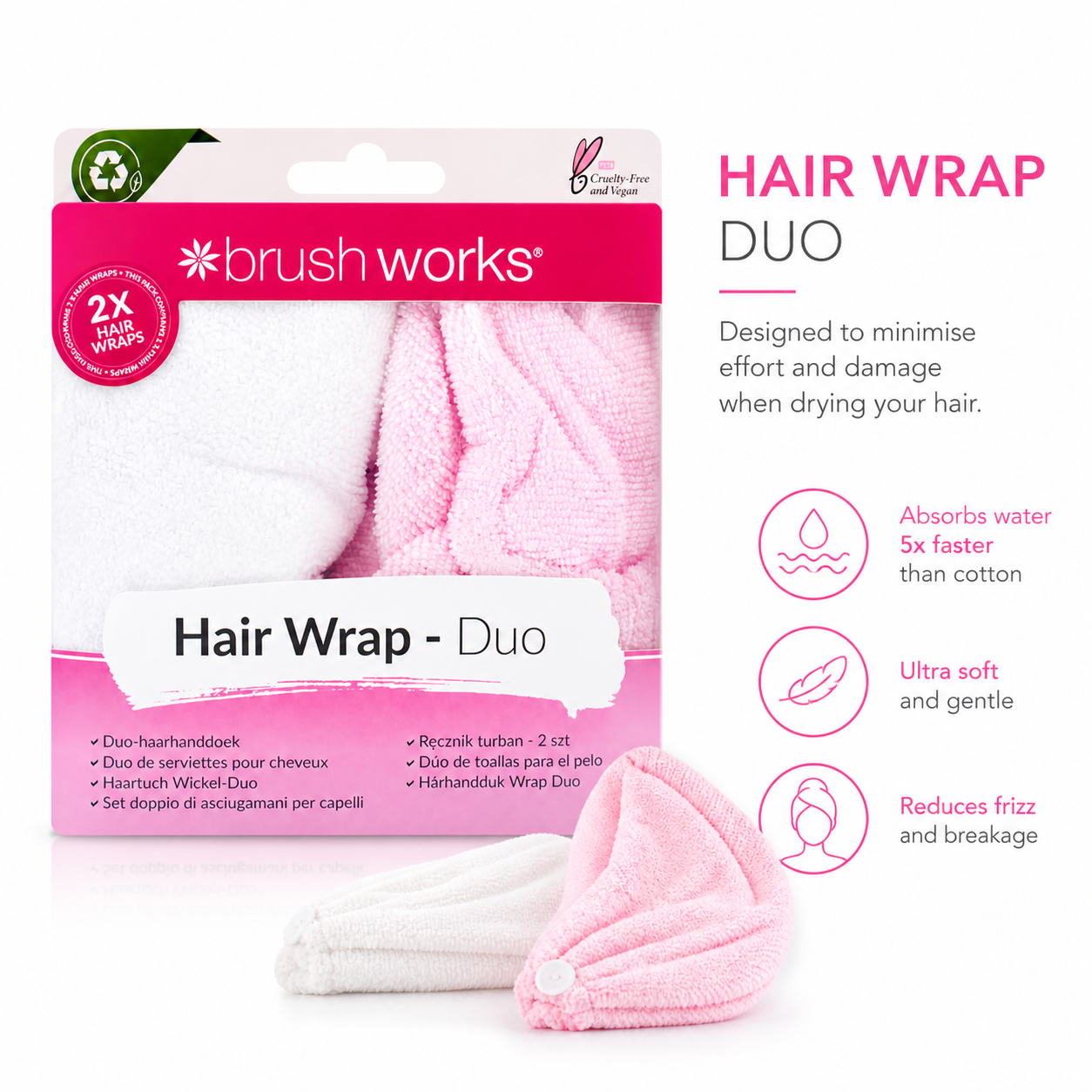 Brush Works Hair Wrap Duo
