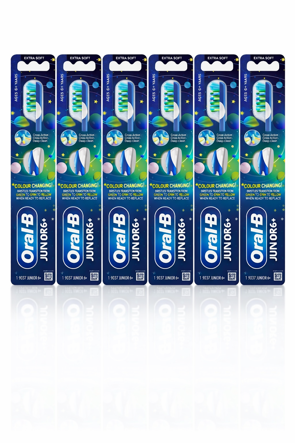Oral B Junior Age 6-12 yrs Extra Soft Toothbrush - 6 Pack Bundle
