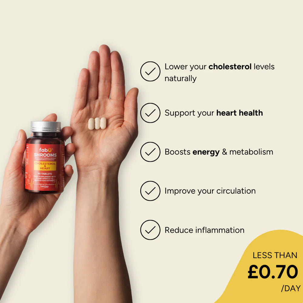 Fabu Shrooms Cholesterol and Heart - 90 Capsules