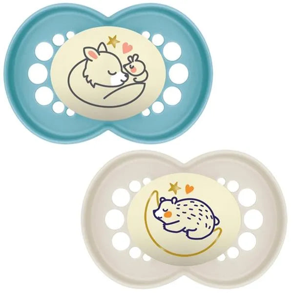 Mam Original Night Soother 6 months+ Boy - 2 Pack
