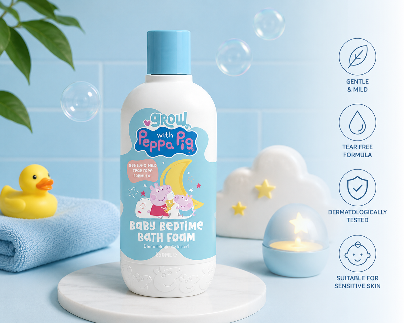 Peppa Pig Bed Time Bath Foam - 350ml