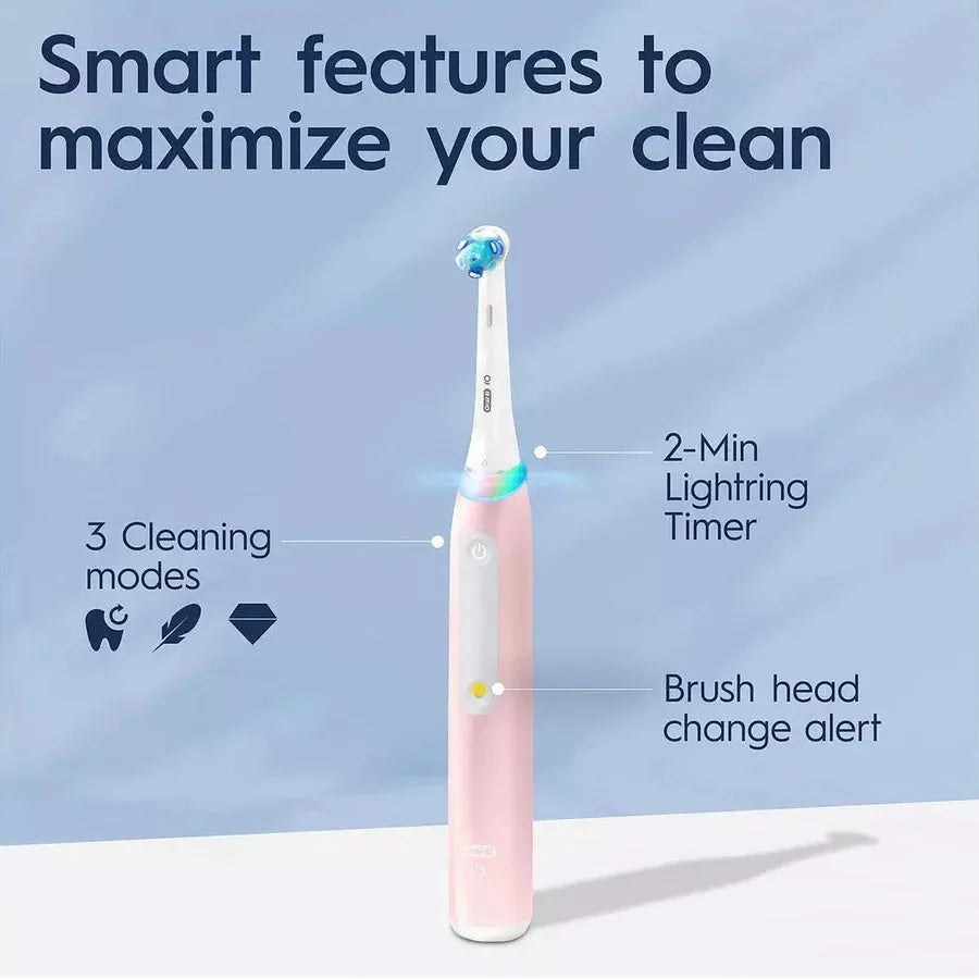 Oral B iO3 Blush Pink Electric Toothbrush + Travel Case