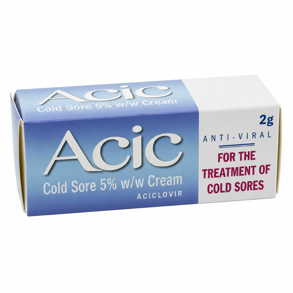 Acic 5% (Aciclovir) Cold Sore Cream - 2g
