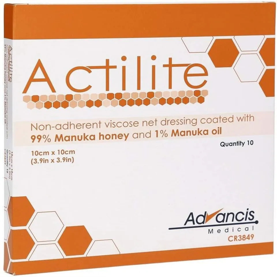 Actilite Manuka Honey Dressing 10cm x 10cm - 10 Pack