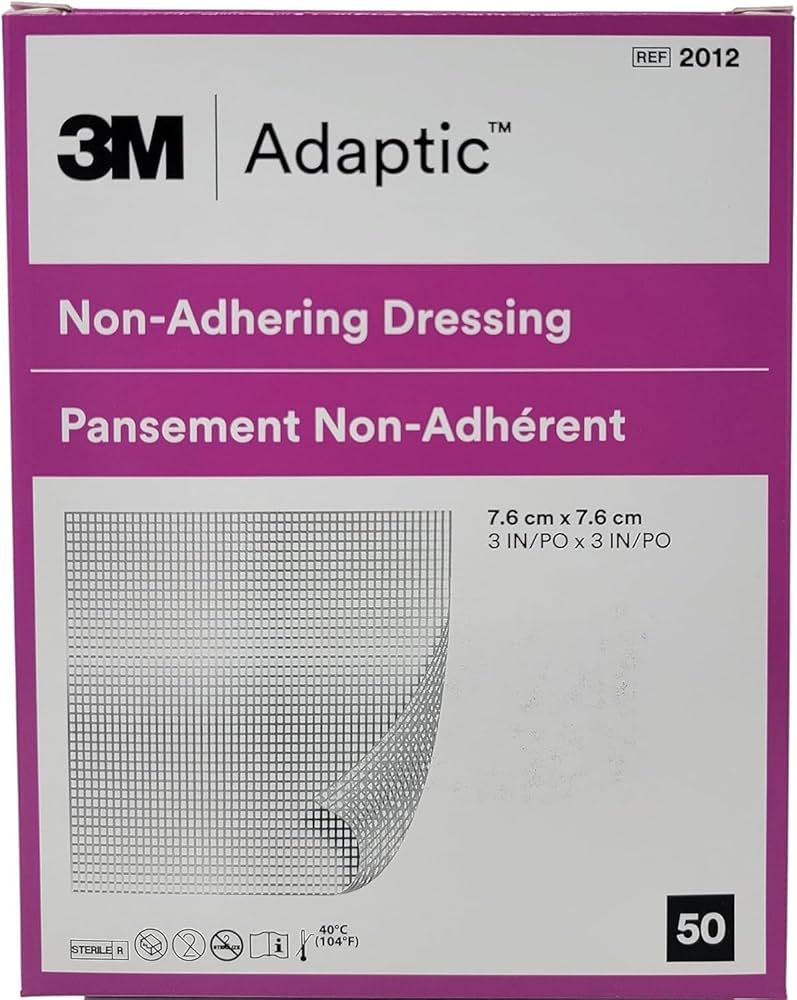 Adaptic Non Adherent Sterile Dressing - 7.6cm x 7.6cm (Box of 50)