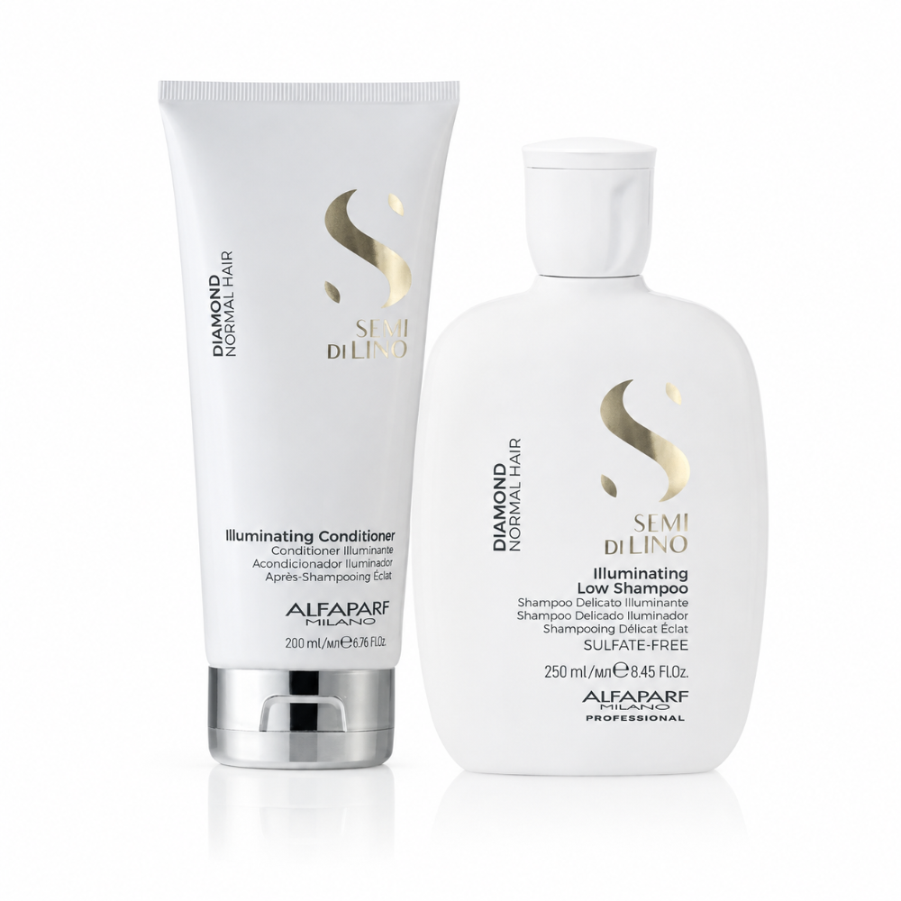 Alfaparf Semi Di Lino Diamond Illuminating Low Shampoo & Conditioner Bundle