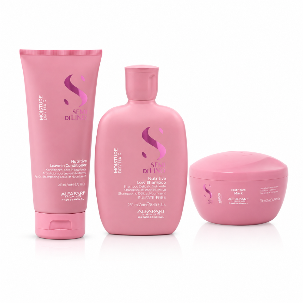 Alfaparf Semi Di Lino Nutritive Shampoo, Conditioner & Mask Bundle