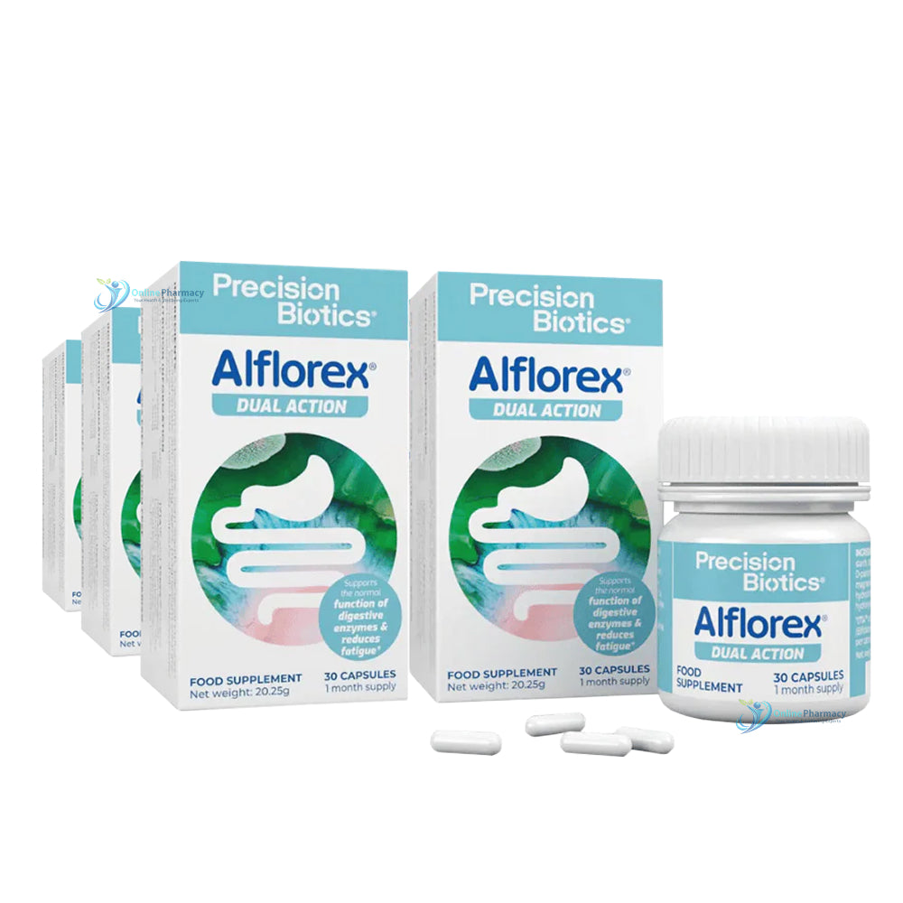 Alflorex Dual Action Probiotic 6 Month Supply - 6 x 30 Capsules