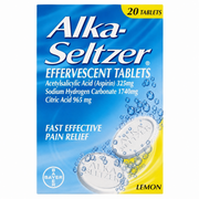 Alka-Seltzer Effervescent Tablets Lemon Flavour 10/20 Pack