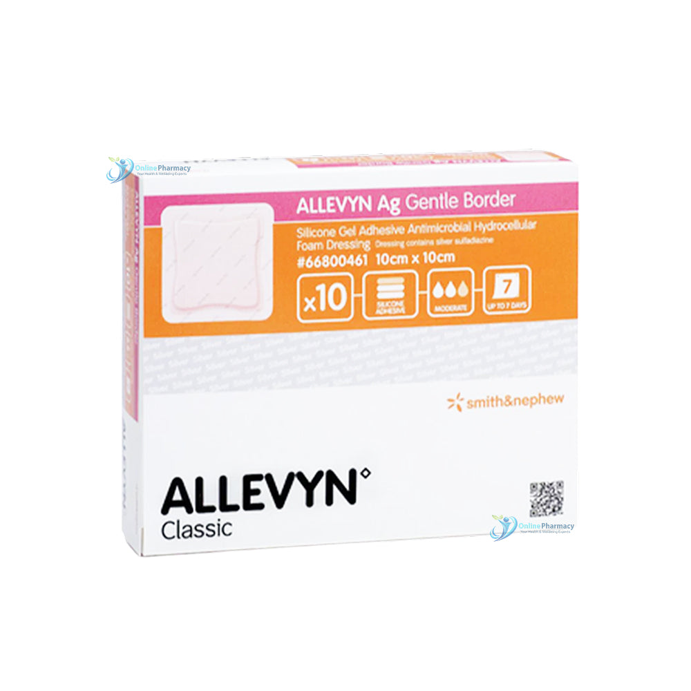 Allevyn Gentle Border Dressing 10cm x 10cm - 10 Pack
