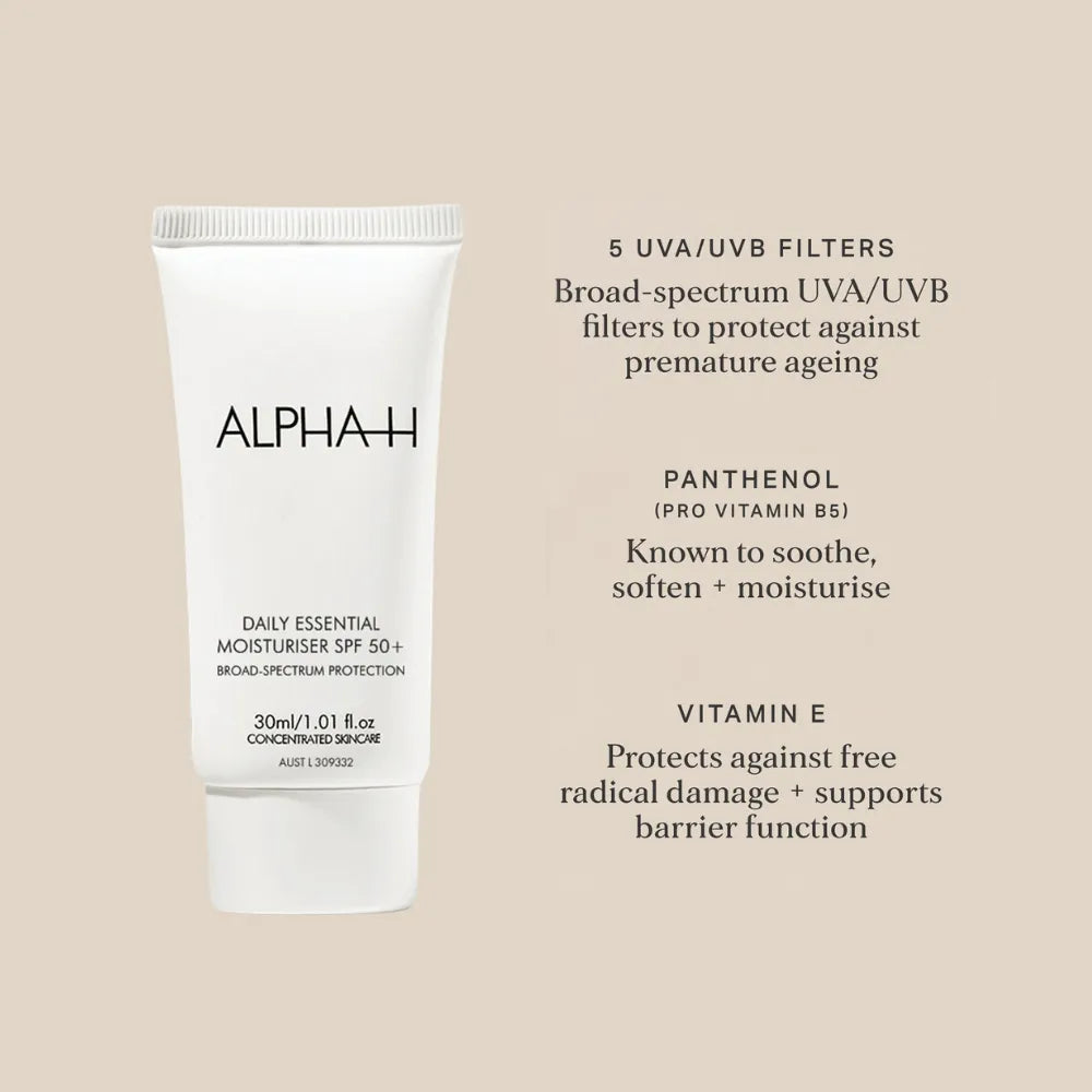 Alpha-H Daily Essential Moisturiser SPF 50+ 30ml