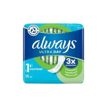Always Ultra Day Normal (Without Wings) - 15 Pads