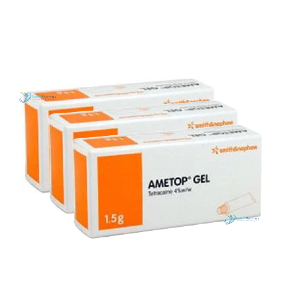 Ametop Gel Tetracaine 4% - 3 x Pain Relief 1.5g Bundle