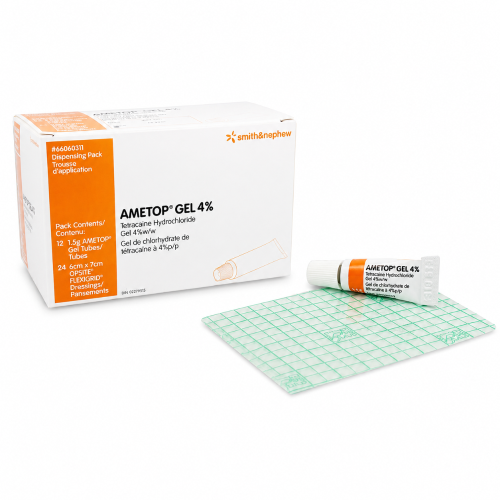 Ametop 4% Numbing Gel Dispensing Pack - 12 Pack with Dressings
