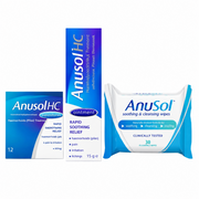 Anusol HC Ointment, Anusol HC Suppositories & Anusol Wipes Bundle