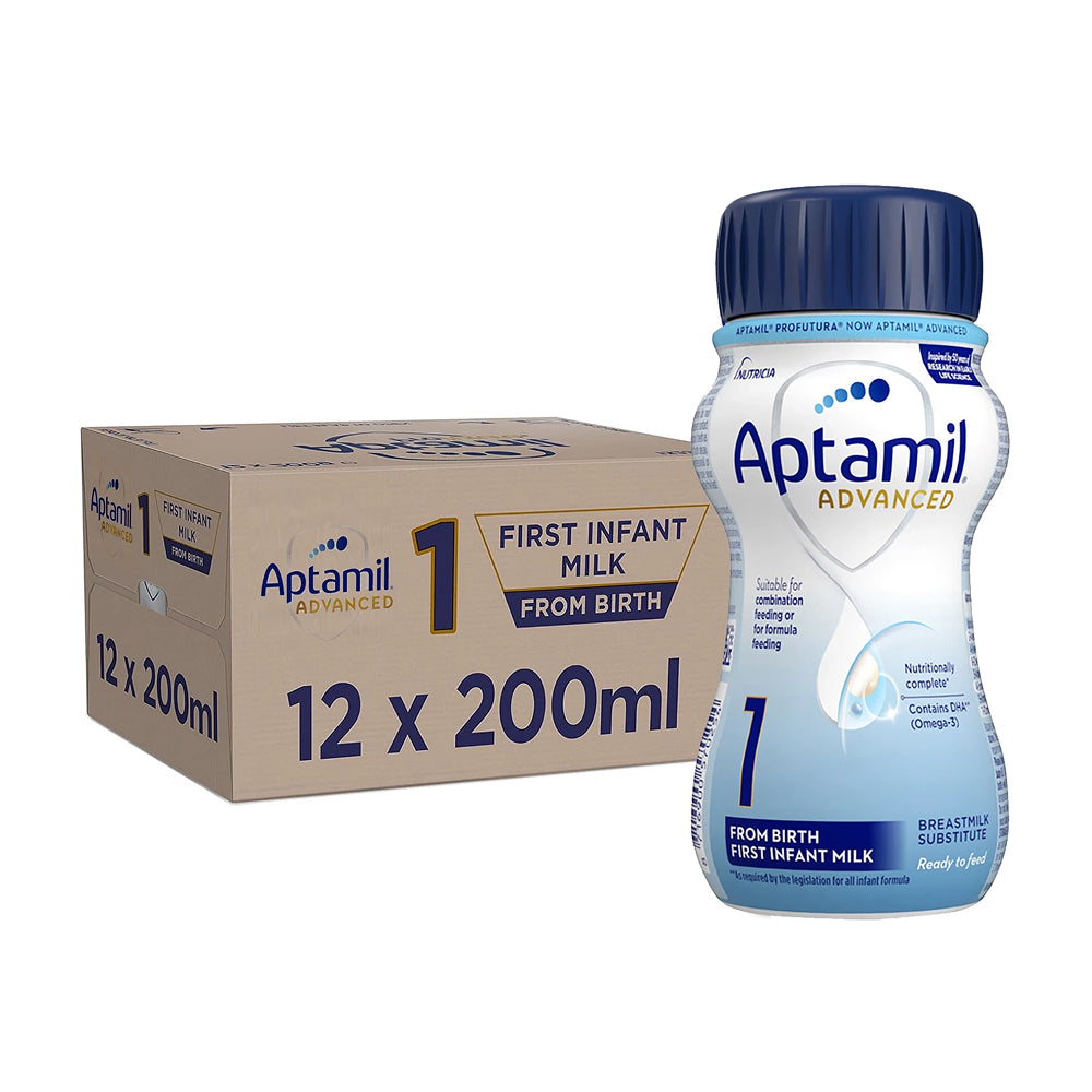 Aptamil Advanced First Infant Milk Ready To Feed - 12 x 200ml
