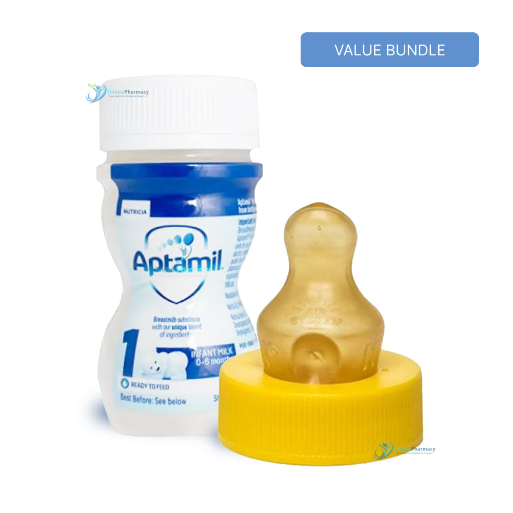 Aptamil First Milk 0-12 Months 24x70ml & SMA Hygienic Teats (24 Teats)