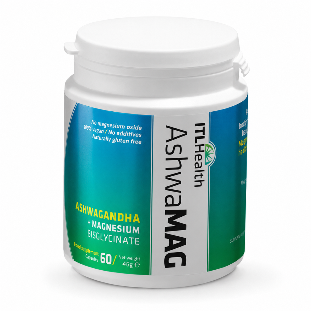 AshwaMAG + Magnesium Bisglycinate - 60 Capsules