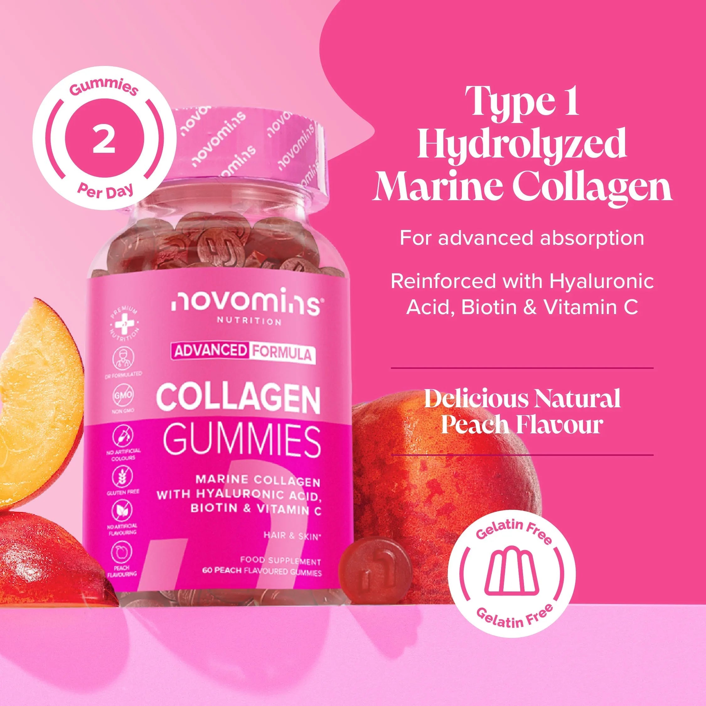 Novomins Collagen Gummies - 60 Pack