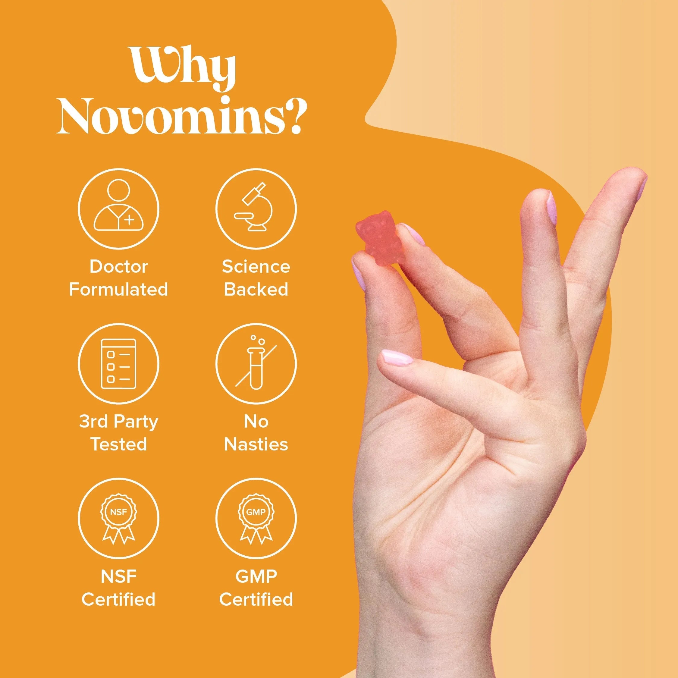 Novomins Kids Vitamin D Gummies - 90 Pack