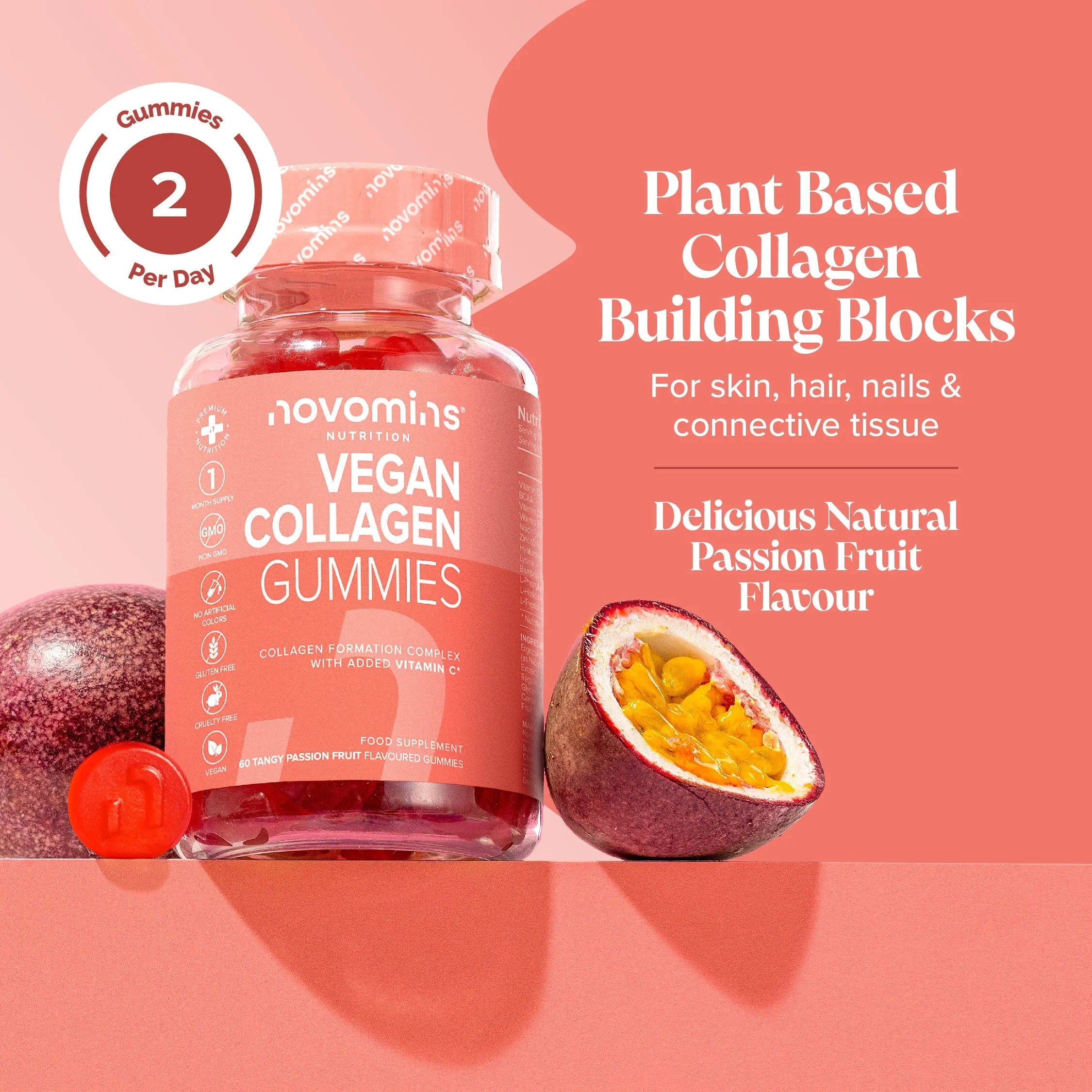 Novomins Vegan Collagen Gummies - 60 Pack