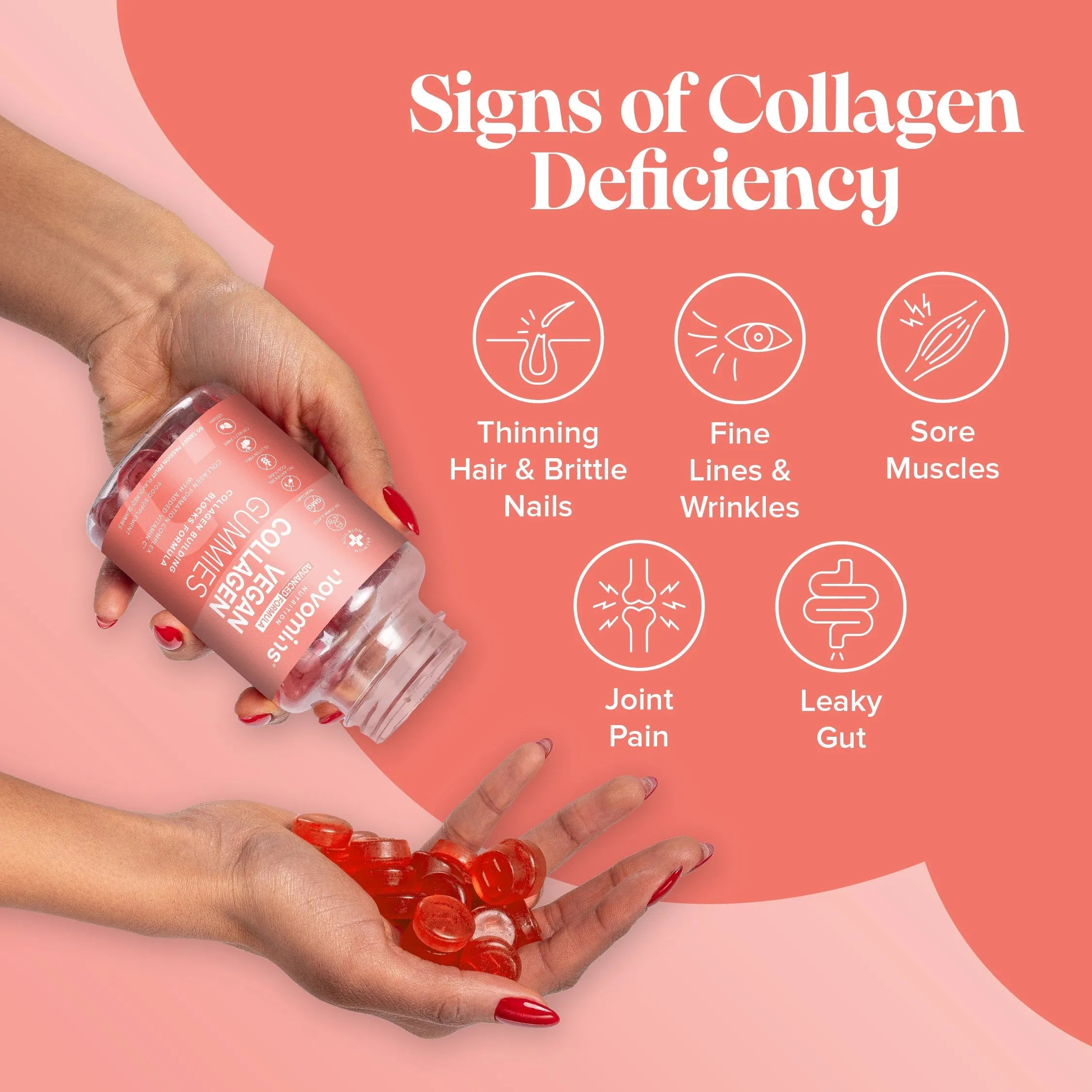 Novomins Vegan Collagen Gummies - 60 Pack