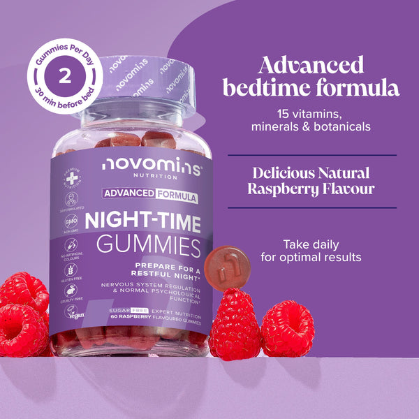 Novomins Night Time Gummies (5HTP Free) - 60 Pack
